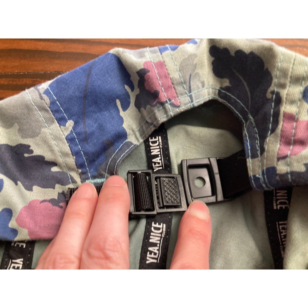 Yea.Nice It's a Brand Camo Baseball Hat Cap Strapback Leaves Hiking Outdoors - Picture 6 of 10